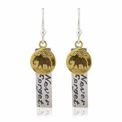 ORECCHINI CON CHARM ELEFANTE, ARGENTO STERLING, NFE/SG