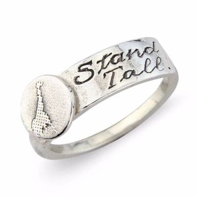 STAND TALL GIRAFFE RING, STERLING SILVER & OXIDISED DETAIL , STR1/S
