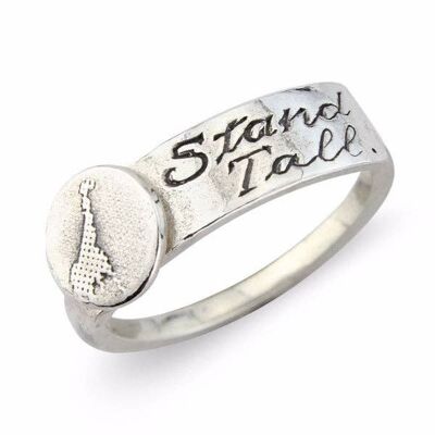 BAGUE GIRAFE STAND TALL, ARGENT STERLING & DÉTAIL OXYDÉ, STR1/S