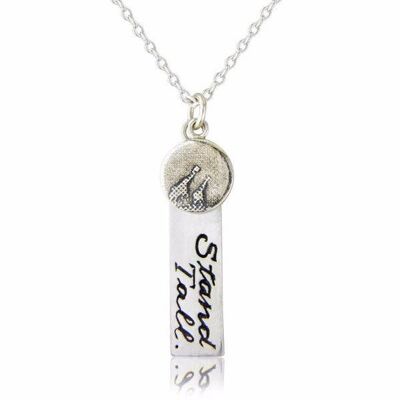 STAND TALL STERLING SILVER GIRAFFE NECKLACE , STP1/SG
