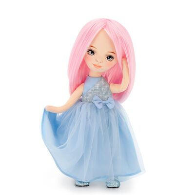 Peluche de las Hermanas Dulces: Billie con vestido de satén azul (35 cm)