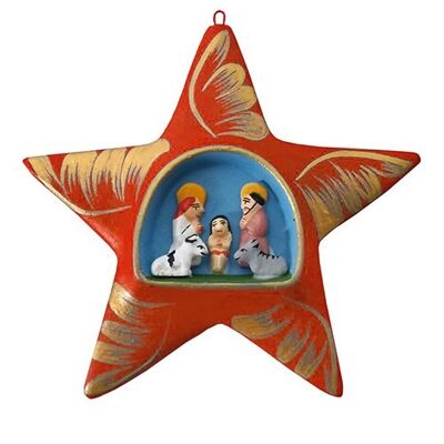 Christbaumschmuck aus Keramik, Krippenstern