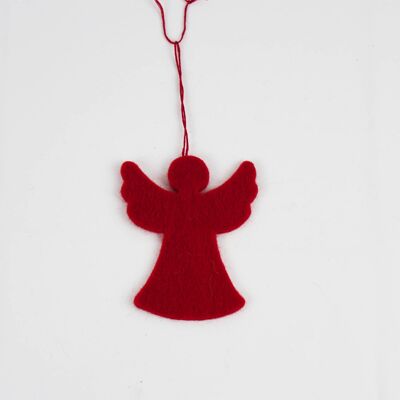 Baumschmuck Engel aus Filz, rot