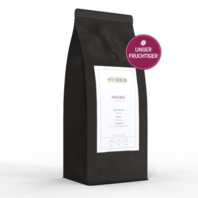 Granos de café arábica premium (500 g) - Sidamo - acidez afrutada y agradable