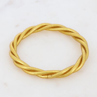 Twisted Buddhist bangle size M - Gold
