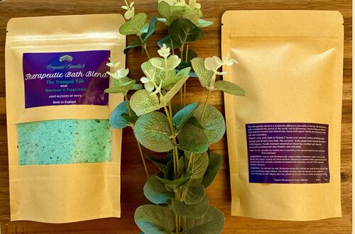 Peppermint & Rosemary Luxury Natural Bath Blend in Eco-Pouch 250g