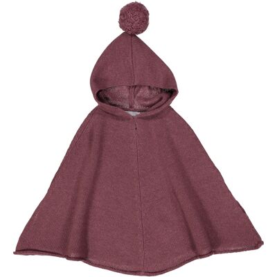 Parma wool and cashmere hooded poncho