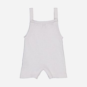 Salopette courte en laine et cachemire perle layette 2