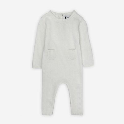 Ecru wool and cashmere jumpsuit