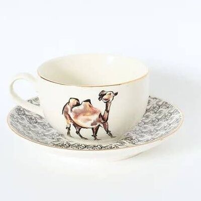 Bedouin Tea Cup Camel Saudi Print - Set of 2