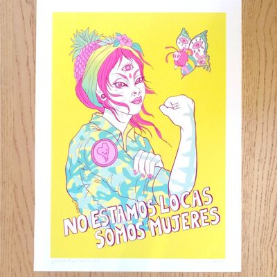 Wir können es schaffen von Rosie the Riveter. Somos Mujeres Giclée-Kunstdruck in limitierter Auflage. Feministische Kunst A3
