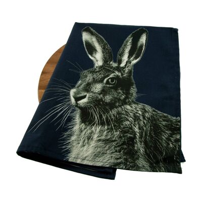 Hare Tea Towel (SD-TT-03-BLB)