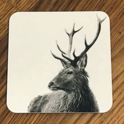 Highland Stag Coaster (SD-CO-16-BW)