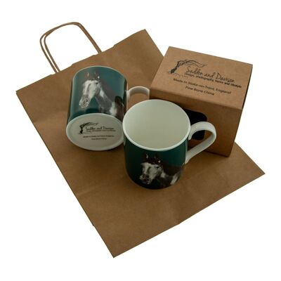 Horse Fine Bone China Mug - Teal (SD-FBCM-24-TL)