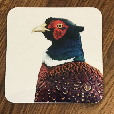 Pheasant Coaster (Colour) (SD-CO-26-CL-WH)