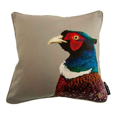 Pheasant Cushion Cover (Colour) (SD-CSH-CT-17-45-SGY)