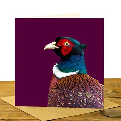 Pheasant Greeting Card - Full Colour (SD-GC-15SQ-46-CLA)