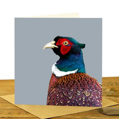 Pheasant Greeting Card - Full Colour (SD-GC-15SQ-46-PLG)