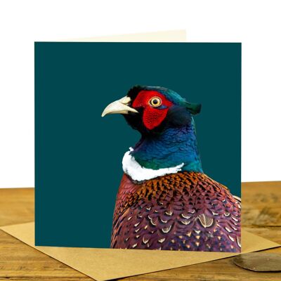 Pheasant Greeting Card - Full Colour (SD-GC-15SQ-46-TL)