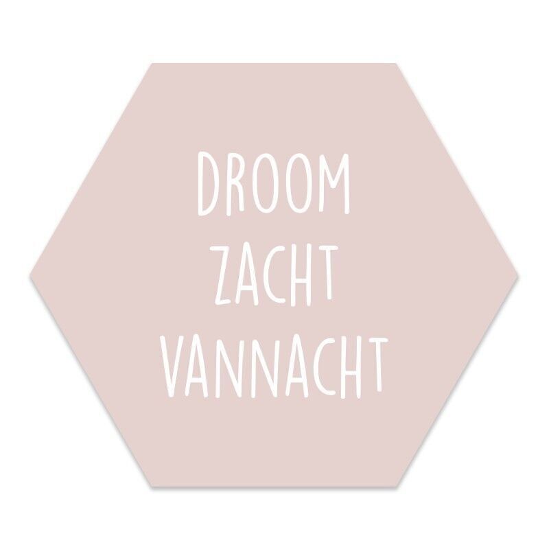 Muro esagonale bambini rosa pastello dormire dolcemente sognare dolcemente