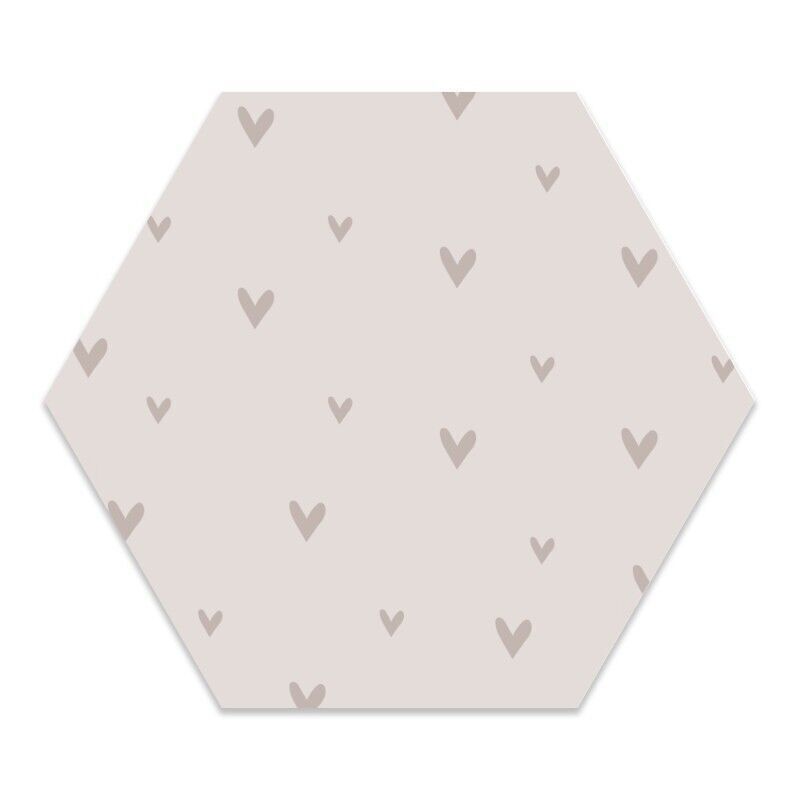 Wand Sechseck Kinderherzen