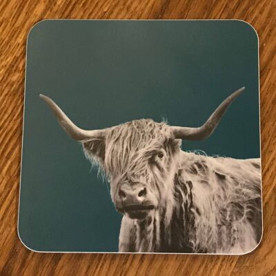 Shaggy Highland Cow Coaster (SD-CO-21-TL)
