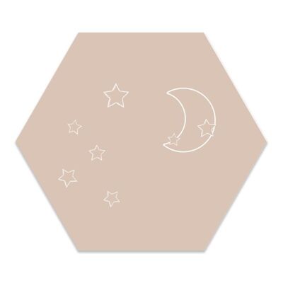 Wall hexagon kids moon stars