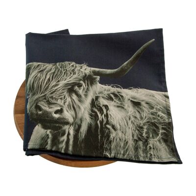 Shaggy Highland Cow Tea Towel (SD-TT-12-BLB)