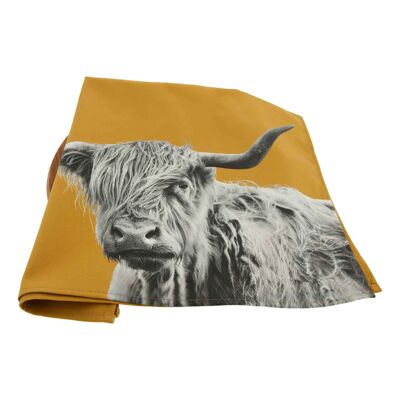 Shaggy Highland Cow Tea Towel (SD-TT-12-OCH)
