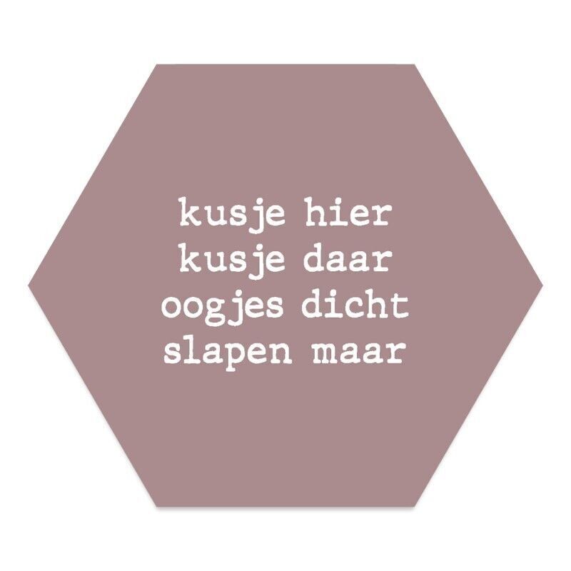 I bambini esagonali da parete si baciano qui