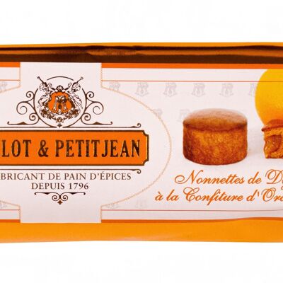 PAIN D'EPICES FOURRE A LA CONFITURE D'ORANGE - ROULEAU DE 6 NONNETTES ORANGE