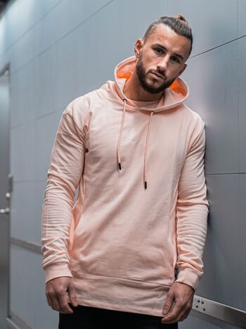 Sweat Capuche Logo Limité Vieux Rose 1