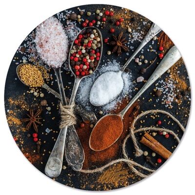 Wall circle spices - Ø 20 cm - Dibond - Recommended