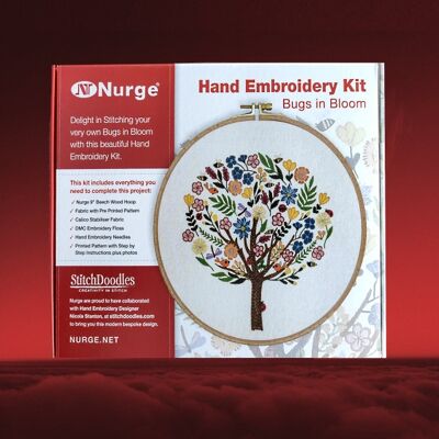 Nurge Bugs In Bloom Embroidery Kit