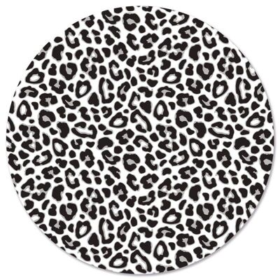 Círculo de pared de leopardo - Ø 20 cm - Dibond - Recomendado