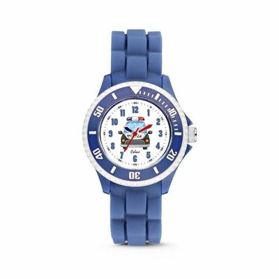 Colori Kidswatch 30MM Blue/White  Police 5ATM