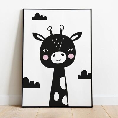 Poster camera dei bambini giraffa - A4