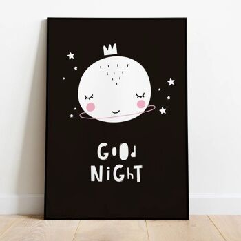 Affiche chambre d'enfant bonne nuit - A4