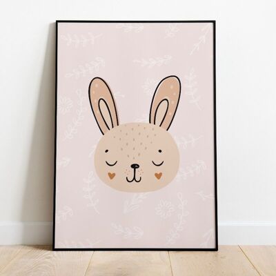 Kinderkamer poster bunny - A4