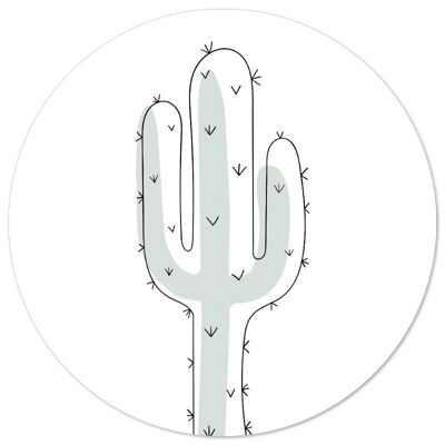 Cercle mural enfants cactus - 30 cm