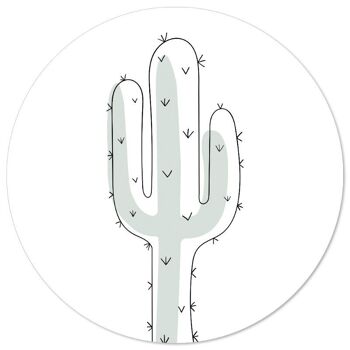 Cercle mural enfants cactus - 30 cm