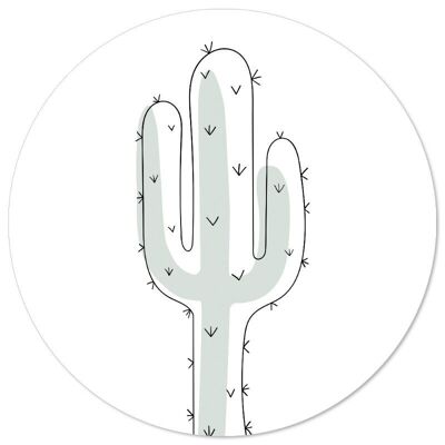 Círculo de pared infantil cactus - 30 cm