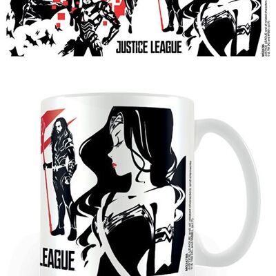 JUSTICE LEAGUE MOVIE BLACK RED STENCIL