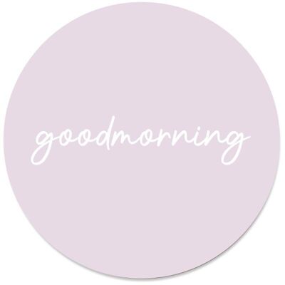 Cercle mural goodmorning pink - Ø 30 cm - Forex