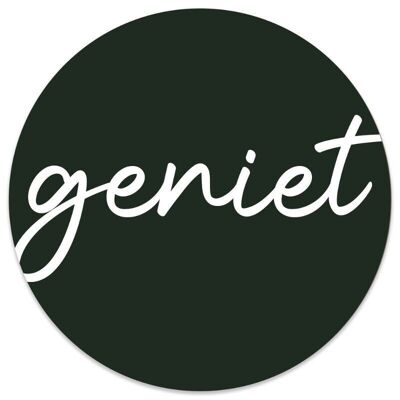 Muurcirkel geniet groen - Ø 30 cm - Forex