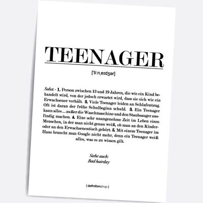 Teenager - A5 Definitionshop