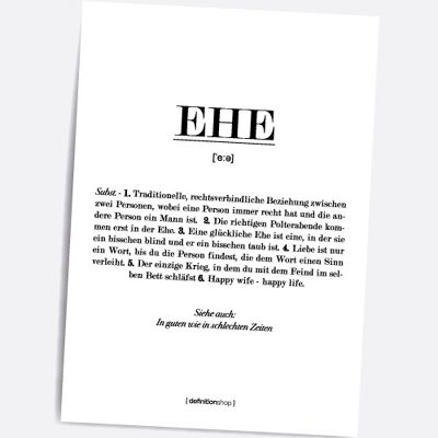 Ehe - A5 Definitionshop