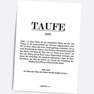 Taufe - A5 Definitionshop