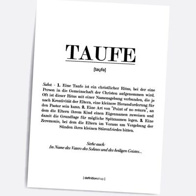 Taufe - A5 Definitionshop