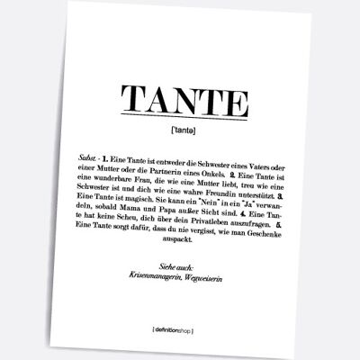 Tante - A5 Definitionshop